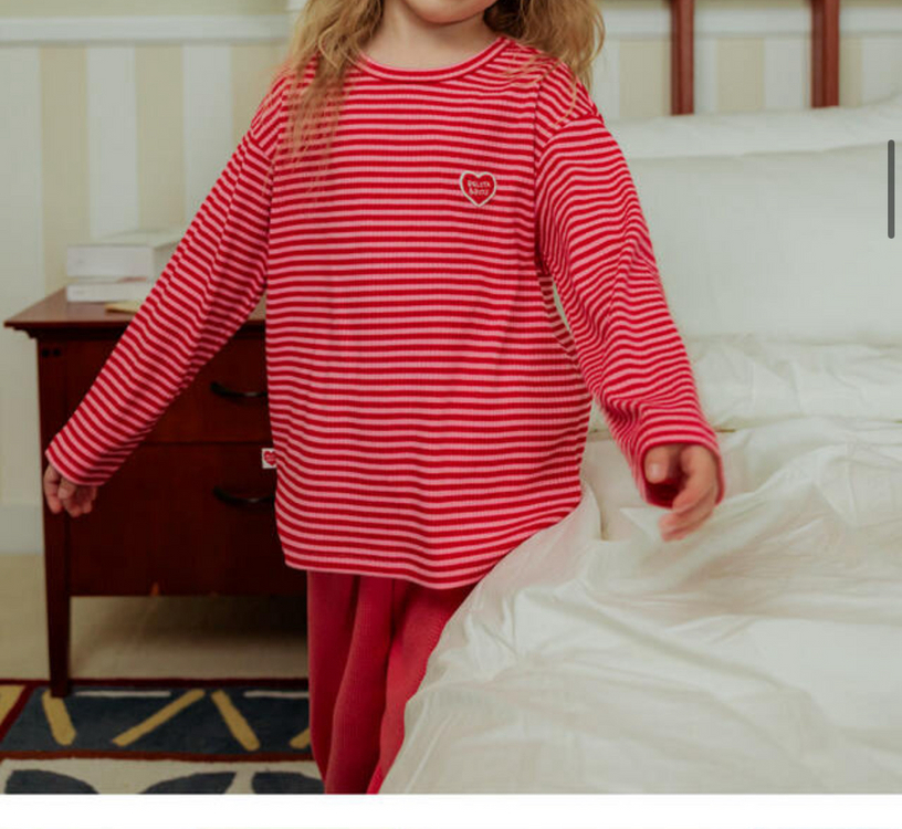 벨리타앤보이즈 스트라이프 립 티셔츠 S 90 반택포--2