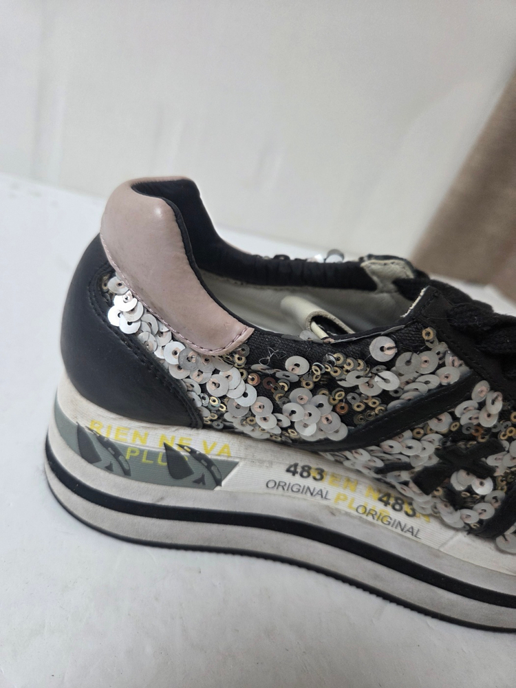 프리미아타 반짝이 스니커즈 블랙앤실버(220-225) 이미지