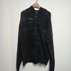 디젤 그라데이션 울혼방 니트 후드지업 블랙(L)