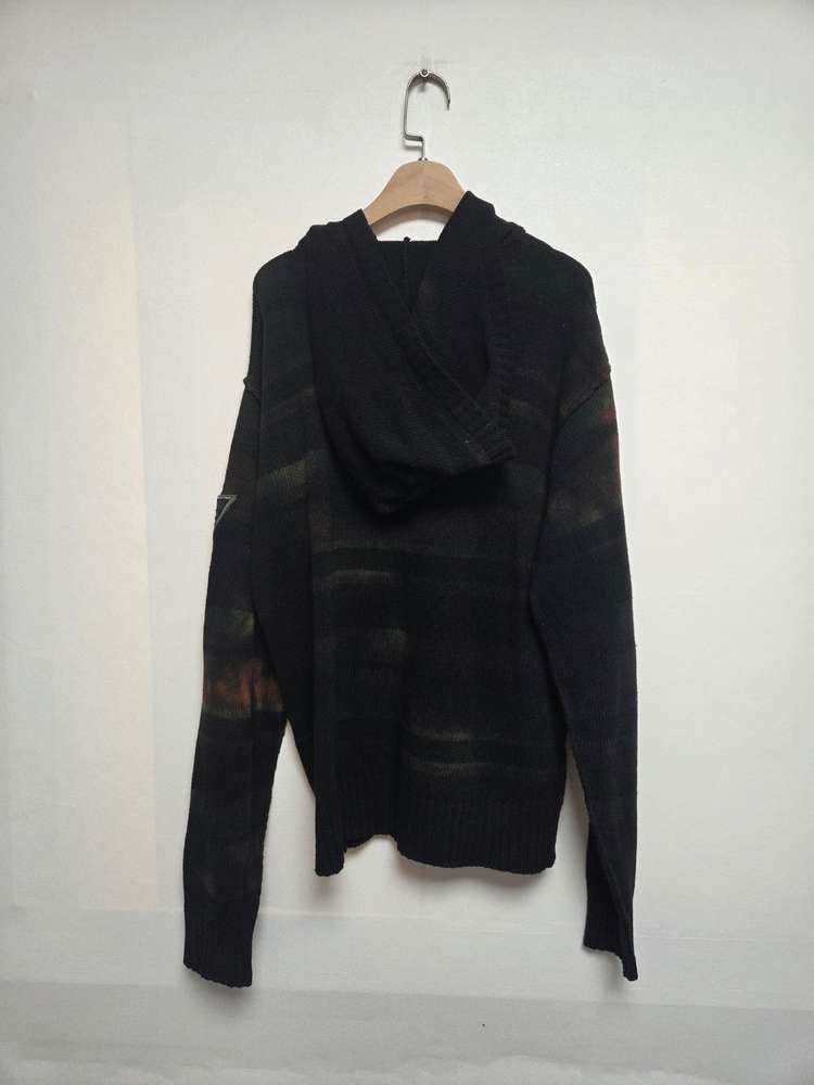 디젤 그라데이션 울혼방 니트 후드지업 블랙(L)--1