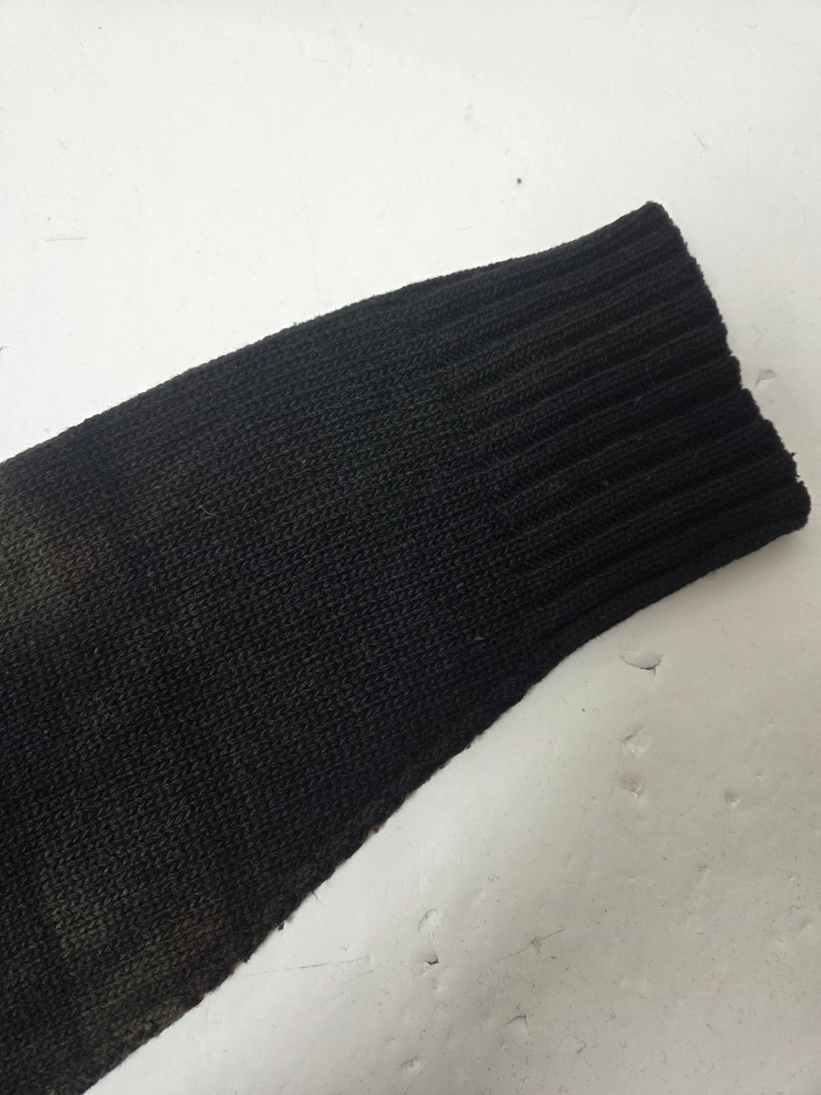 디젤 그라데이션 울혼방 니트 후드지업 블랙(L)--3