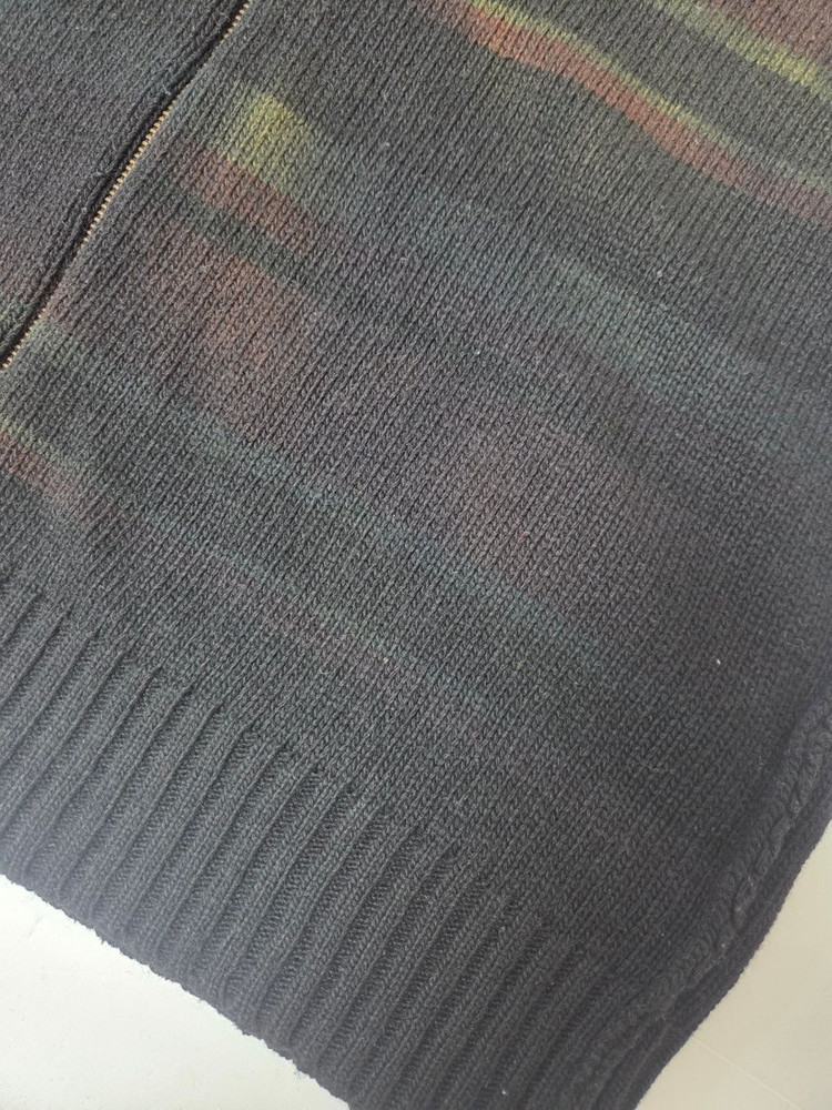 디젤 그라데이션 울혼방 니트 후드지업 블랙(L)--2