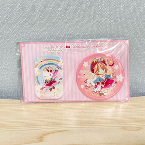 카드캡터 사쿠라 산리오 퓨로랜드 키티 콜라보 한정 캔뱃지 미개봉