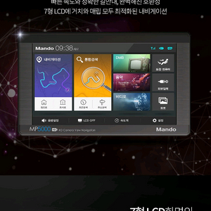 만도 MP5000 HD 지니 V7 2D맵 네비게이션