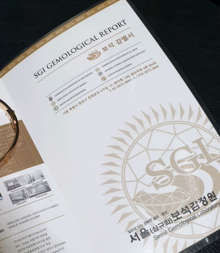 18K 뱅글 풀파베 팔찌 로즈골드 21호--1