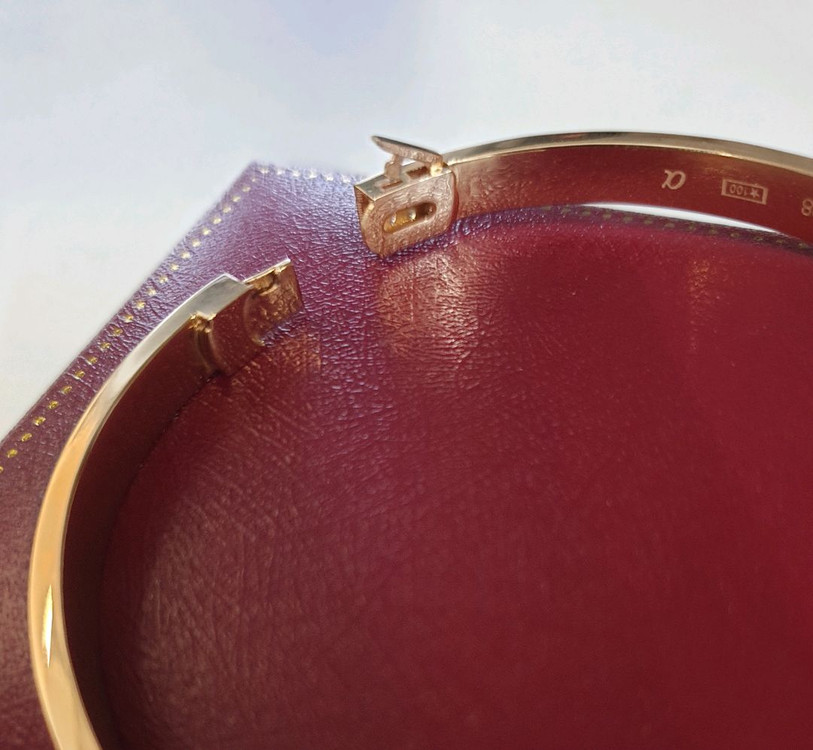 18K 뱅글 풀파베 팔찌 로즈골드 21호--3