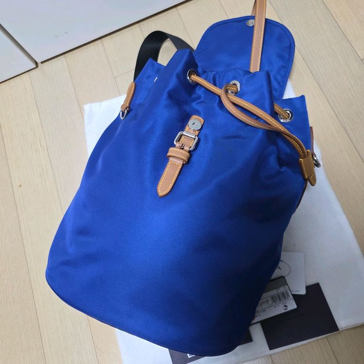 프라다 정품 삼각로고 나일론 사피아노 백팩--6