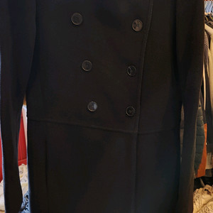 산드로 블랙 더블코트