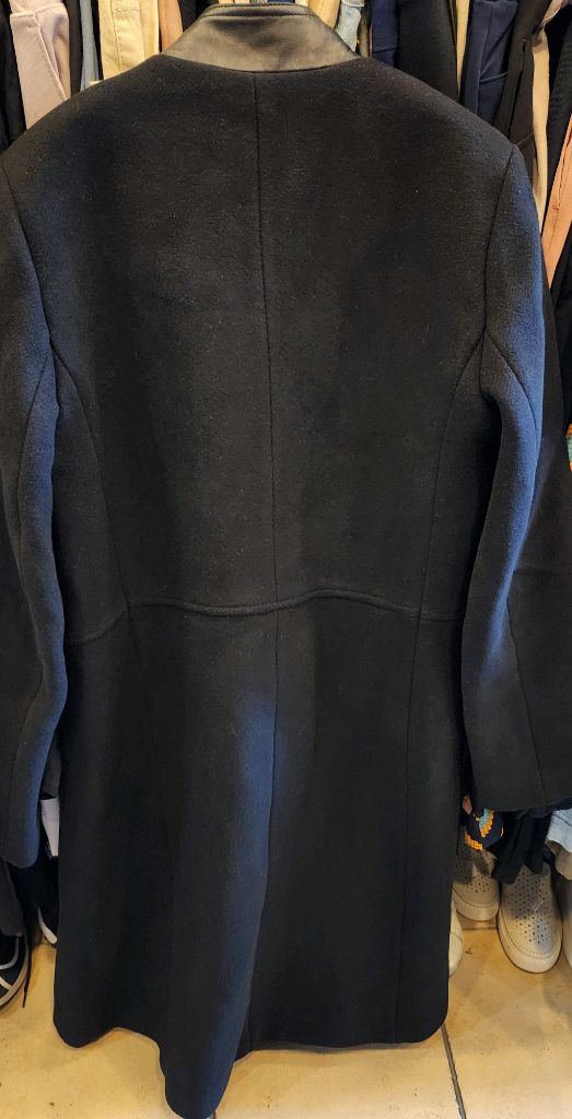 산드로 블랙 더블코트--4