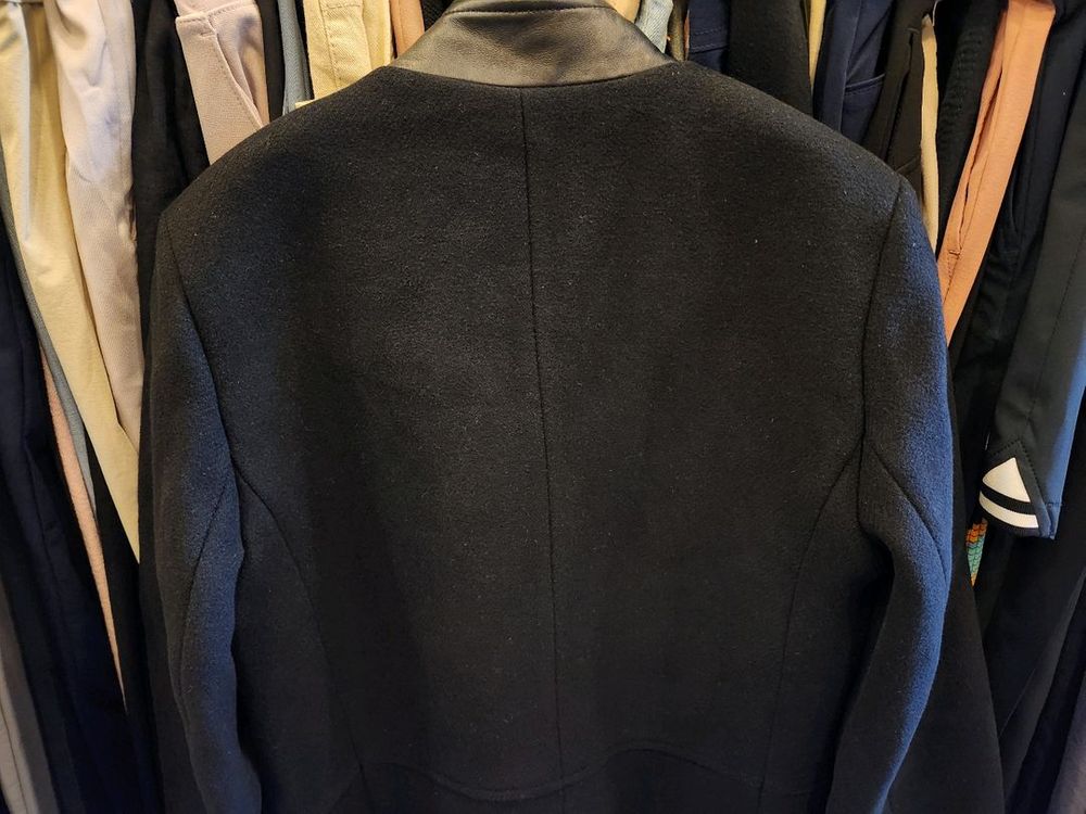 산드로 블랙 더블코트--5