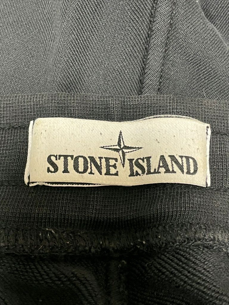 [ L ] 스톤아일랜드 와펜패치 카고 조거팬츠 밴딩 블랙--2