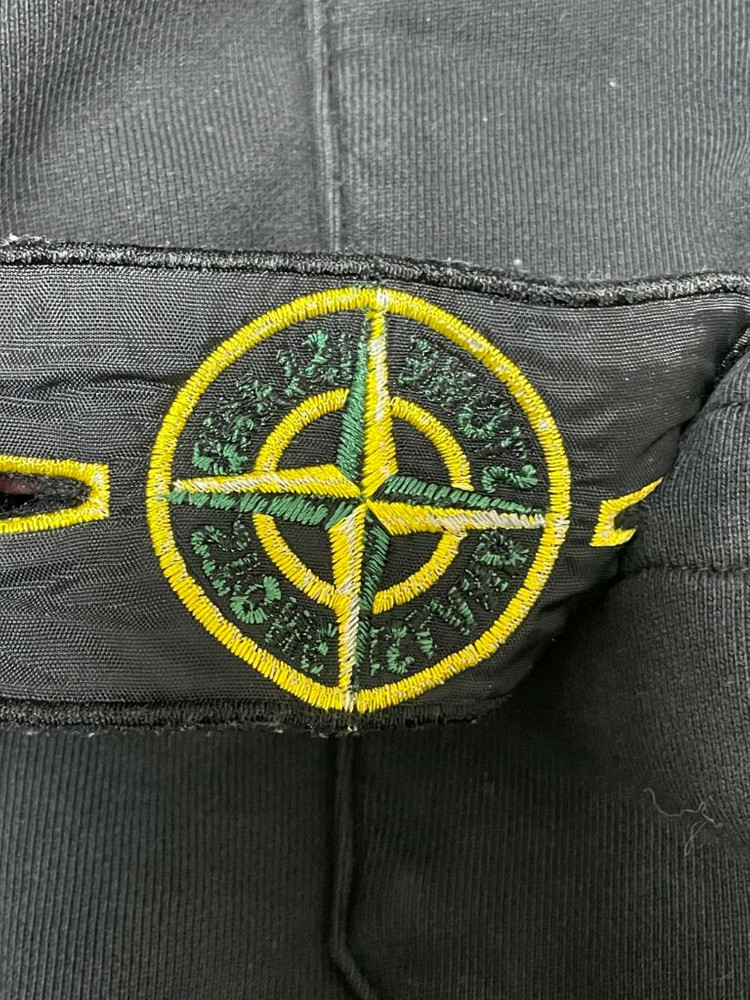 [ L ] 스톤아일랜드 와펜패치 카고 조거팬츠 밴딩 블랙--4