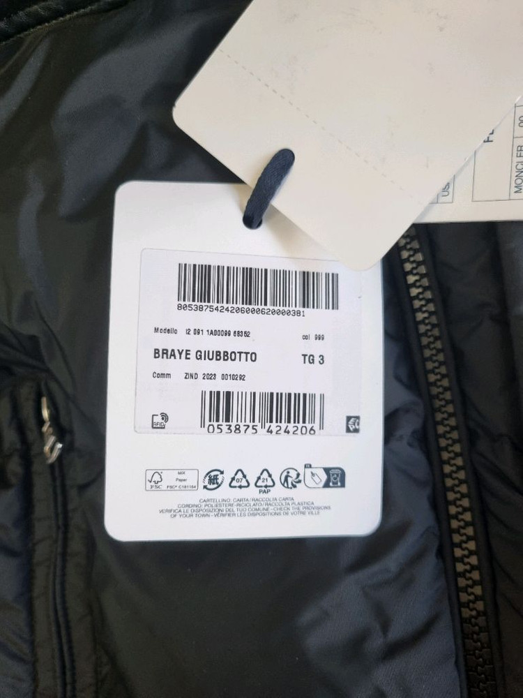 (새상품)몽클레어 브레이 남성 패딩 블랙 이미지