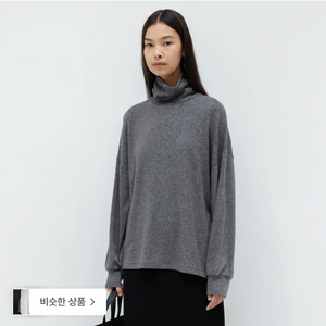 네세서리 울 루즈 터틀넥 그레이