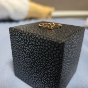 18k 매듭 하트 반지 골드 14호