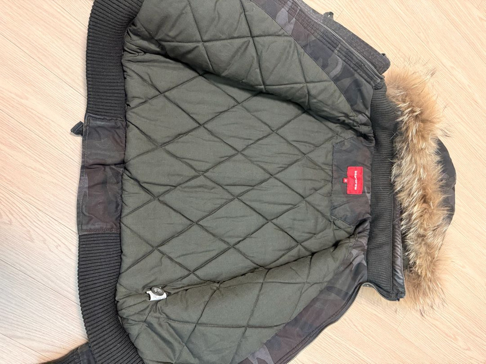 인터크루 퍼 후드 퀼팅 경량 밀리터리 점퍼 95 사이즈 이미지