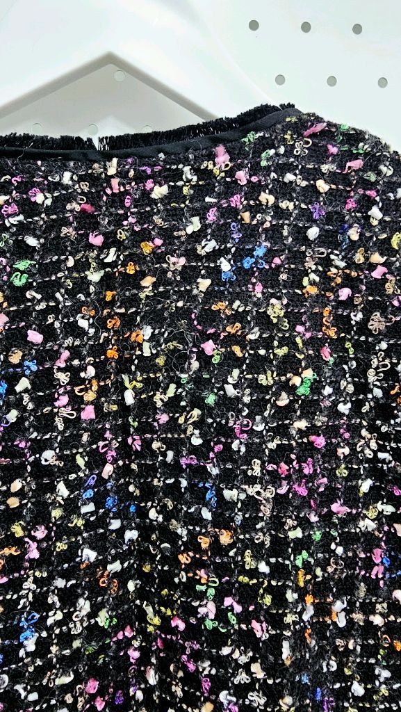 망고 블랙 트위드 리본 반팔 원피스 미니원피스 이미지