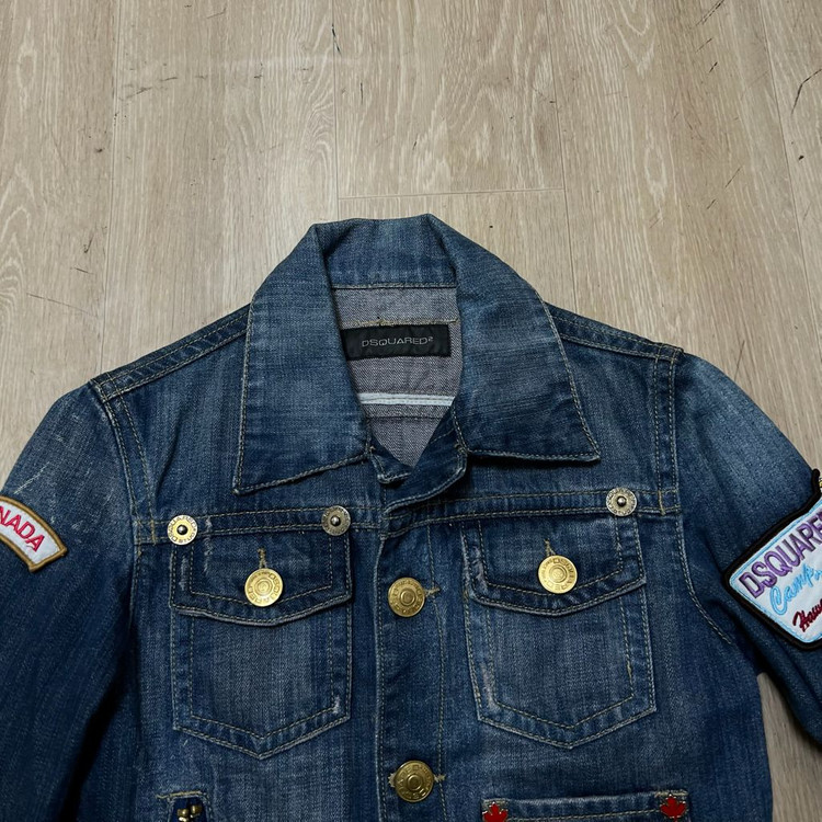 디스퀘어드2 여성 멀티패치 데님자켓 청자켓 40--1
