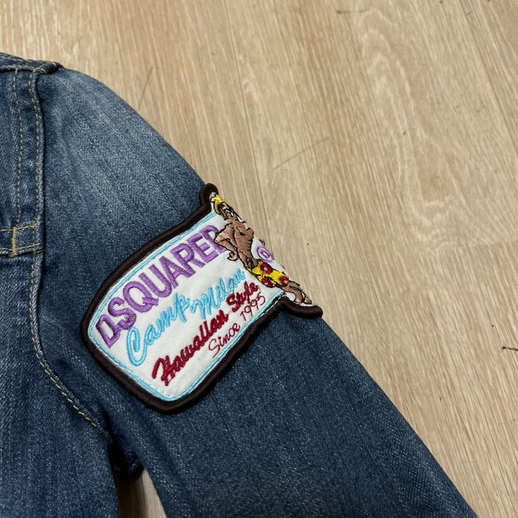 디스퀘어드2 여성 멀티패치 데님자켓 청자켓 40--2