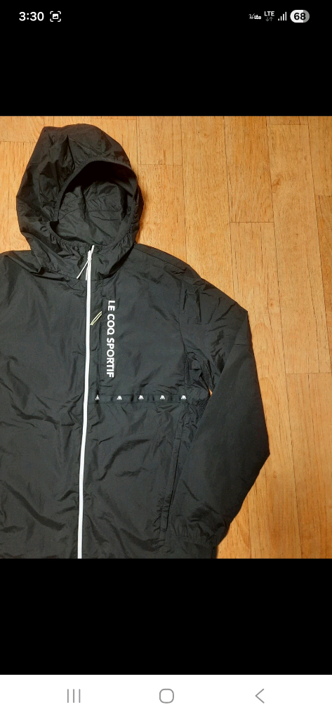 (정품새옷수준)르꼬끄 스포르티브 얇은 냉감용 바람막이 후드 블랙 자켓, 95--2