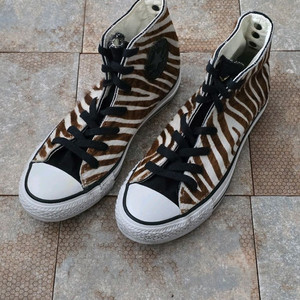 (235)컨버스 척테일러 올스타 지브라 송치 하이 스니커즈 운동화