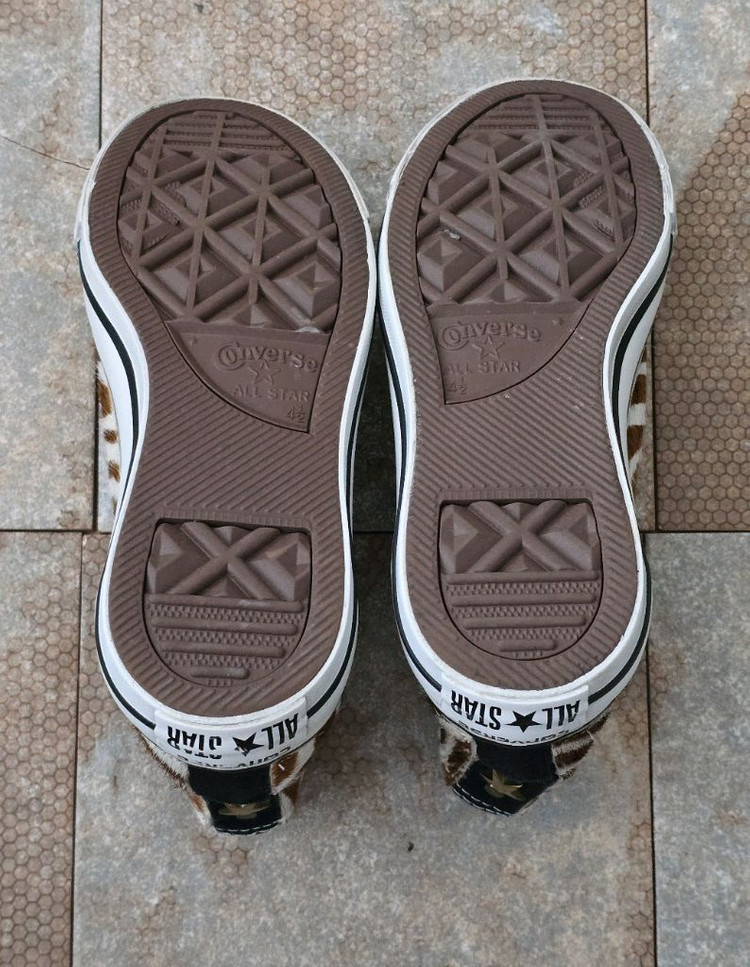 (235)컨버스 척테일러 올스타 지브라 송치 하이 스니커즈 운동화--9