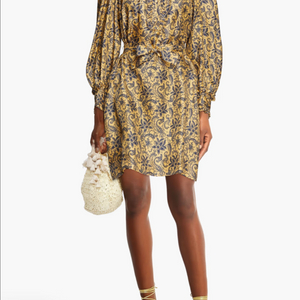 Sandro 산드로 페이즐리 실크 원피스 (36)