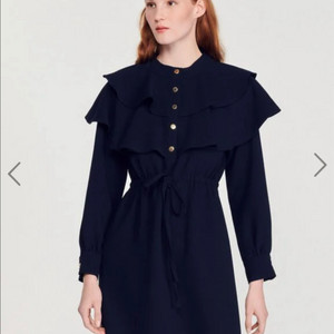 Sandro 산드로 케이프 카라 드레스 원피스 (38)