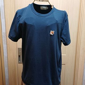 메종키츠네 폭스 헤드 반팔 티셔츠 네이비 (S사이즈) 이미지