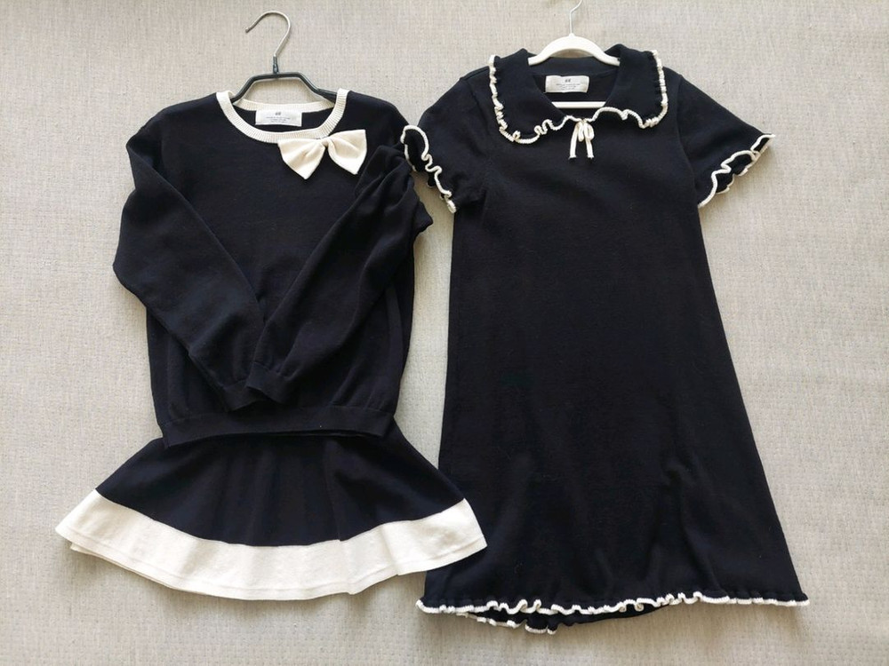 H&M 여아 니트 원피스 투피스 니트원피스 여아정장 여아원피스 이미지