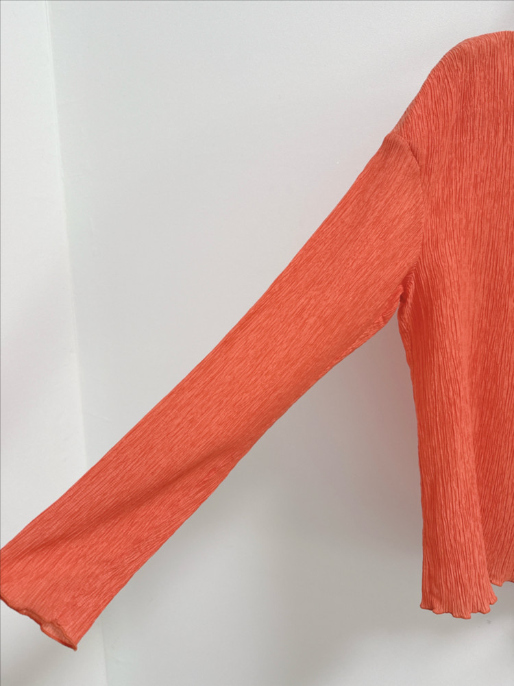 코스 플리츠 탑 오렌지 컬러--2