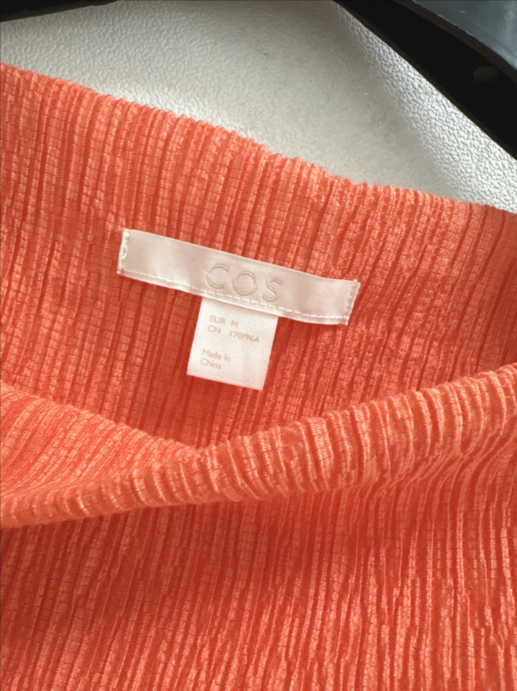 코스 플리츠 탑 오렌지 컬러--4