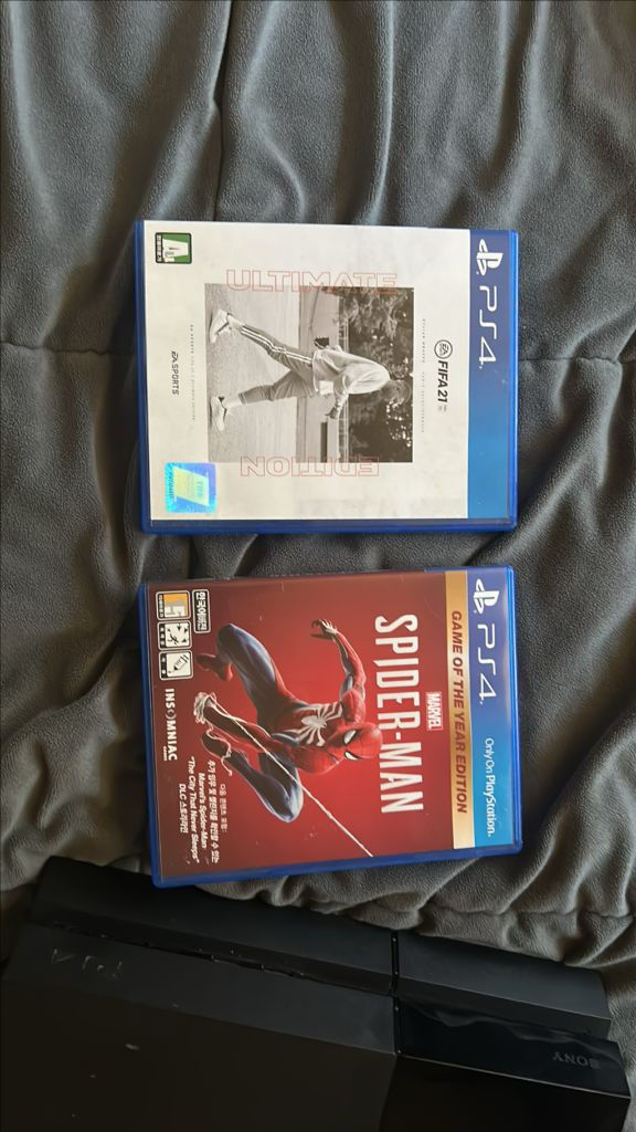 플스4+cd2개(스파이더맨,피파21) 이미지