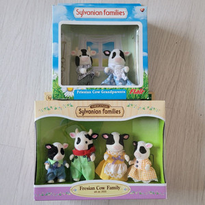 실바니안 패밀리 올드 젖소조부모와 젖소 가족 일괄 이미지