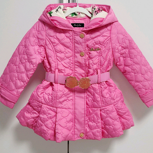 프렌치캣 퀼팅 벨트 점퍼 105사이즈 (여아 아동 의류)