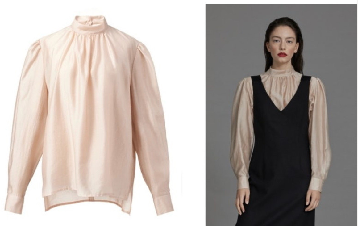 유어네임히어 앤모어 시어 블라우스 가녀린--1