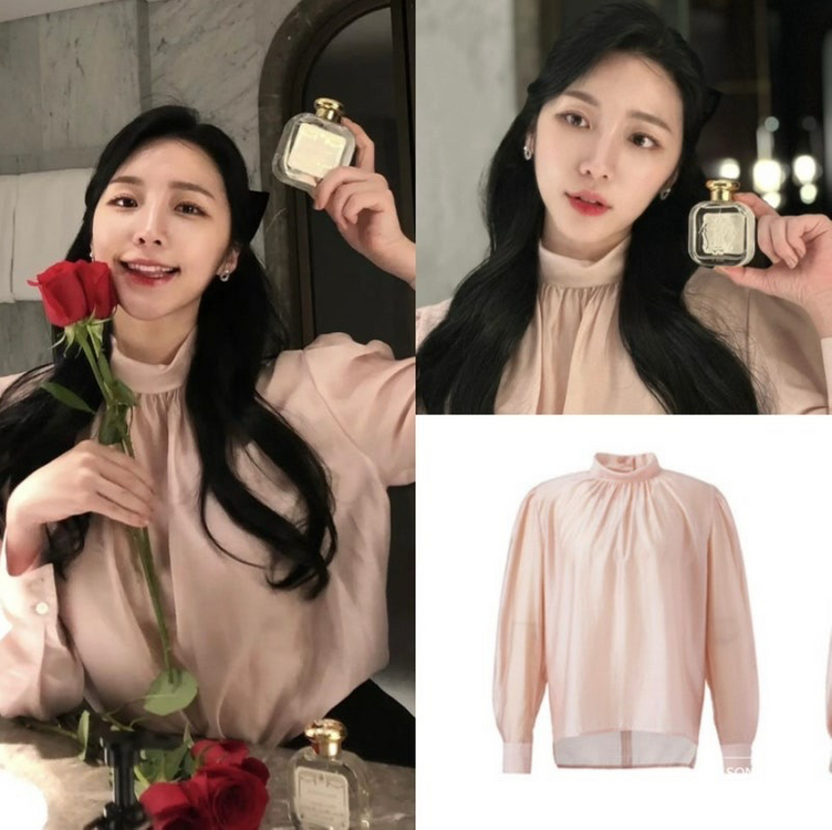 유어네임히어 앤모어 시어 블라우스 가녀린--3