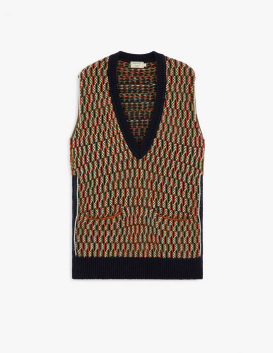 (새상품) 메종키츠네 울 베스트 S사이즈 이미지