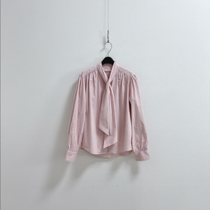 애프터글로우 타이 스트라이프 셔츠