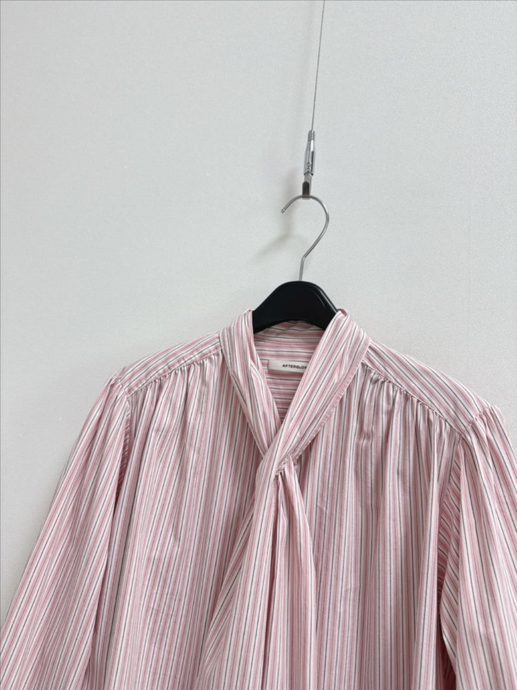 애프터글로우 타이 스트라이프 셔츠--2