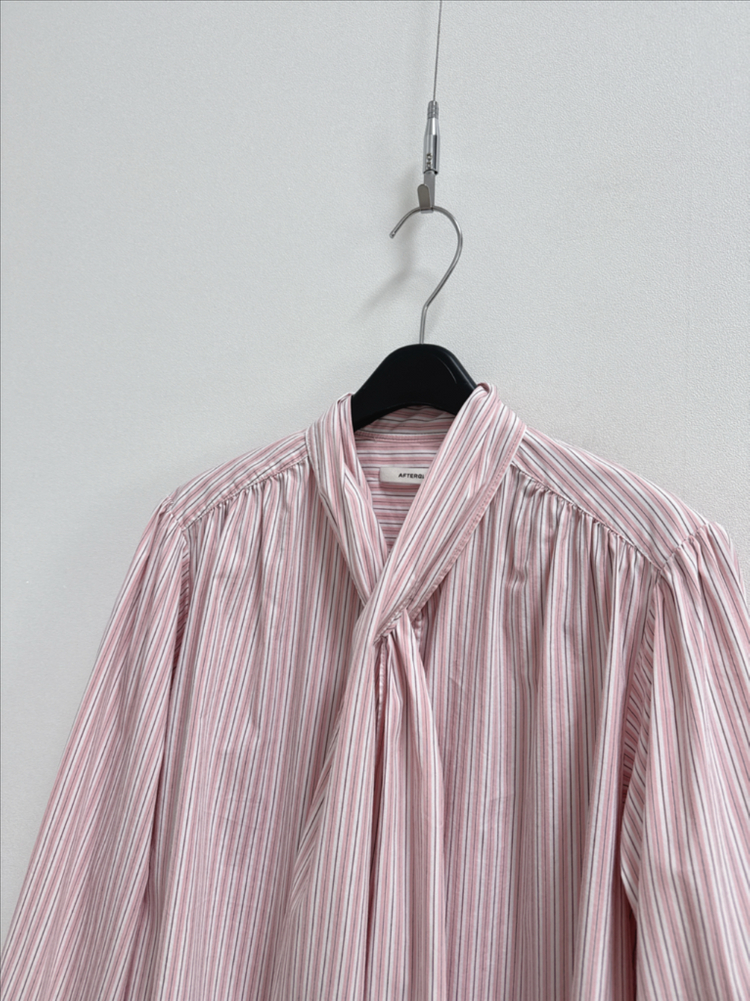 애프터글로우 타이 스트라이프 셔츠--3
