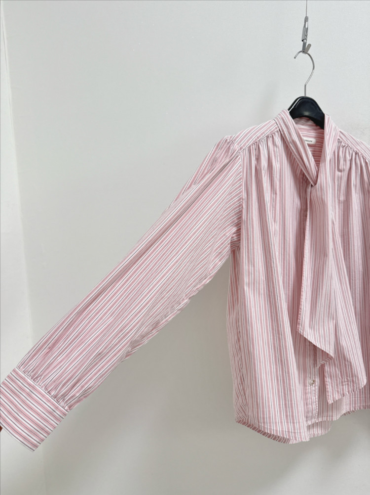 애프터글로우 타이 스트라이프 셔츠--5