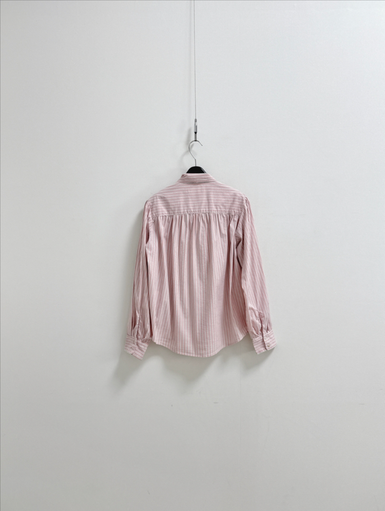 애프터글로우 타이 스트라이프 셔츠--6