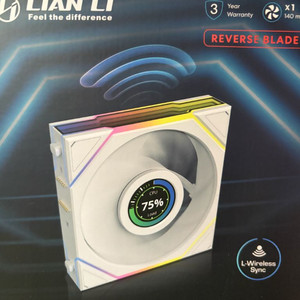 리안리 TL wireless LCD 140 화이트색상 시스템팬 판매합니다