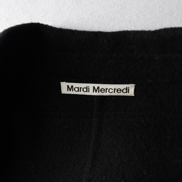 마르디메크르디 울캐시미어100% 블랙 핸드메이드 롱 코트 이미지