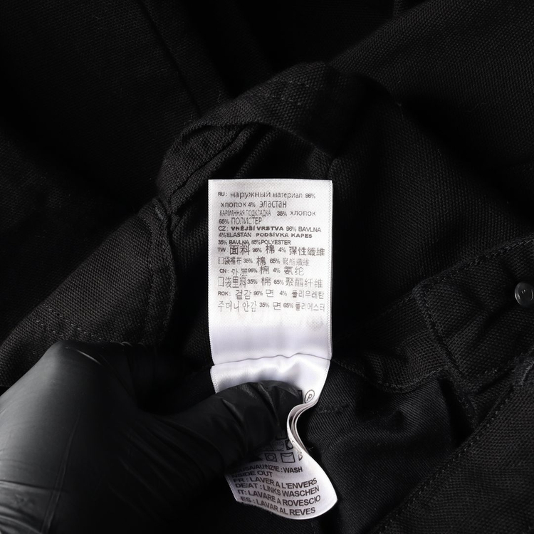 칼하트 블랙 카펜터 카고 보이프렌드핏 데님 청바지 블랙진 W25 이미지