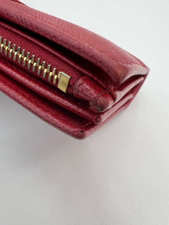 [중고명품 럭스올 울산점]프라다 사피아노 레더 플랩 중지갑 1ML005--9