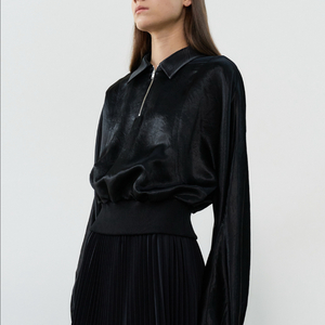 메종마레 벌룬 슬리브 새틴 하프집