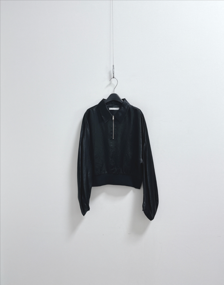 메종마레 벌룬 슬리브 새틴 하프집--2