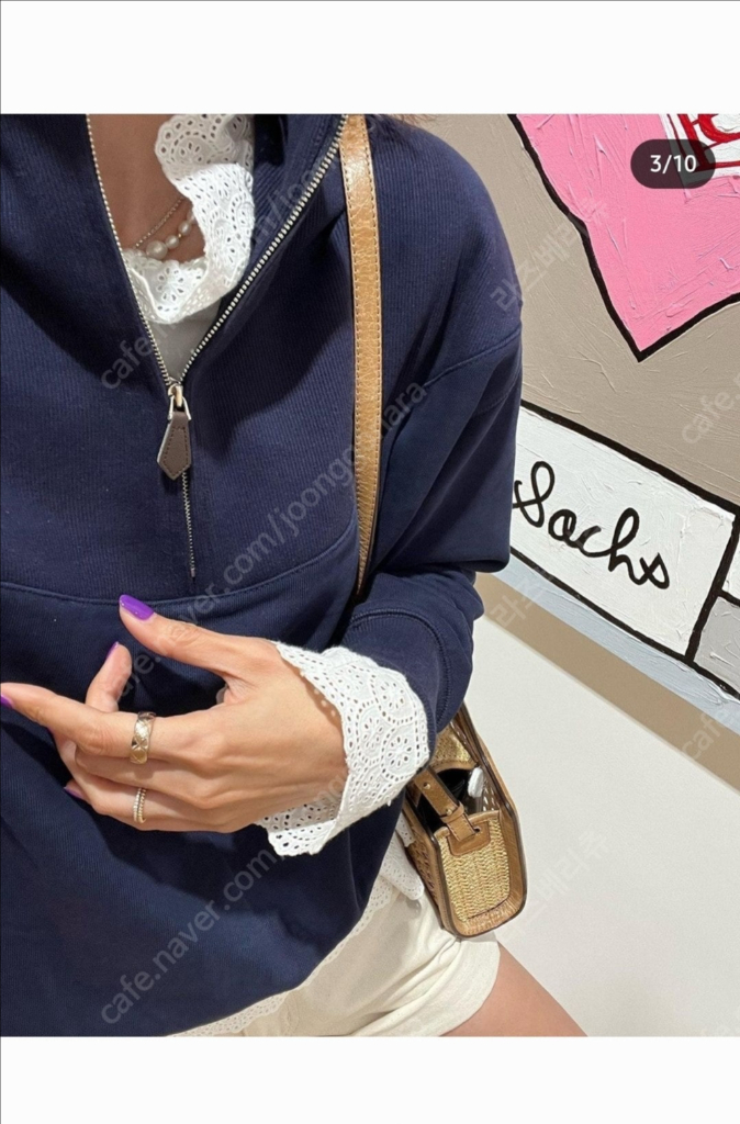 코스모폴리탄줄라이 레이어드와이 블라우스 코튼 자수--1